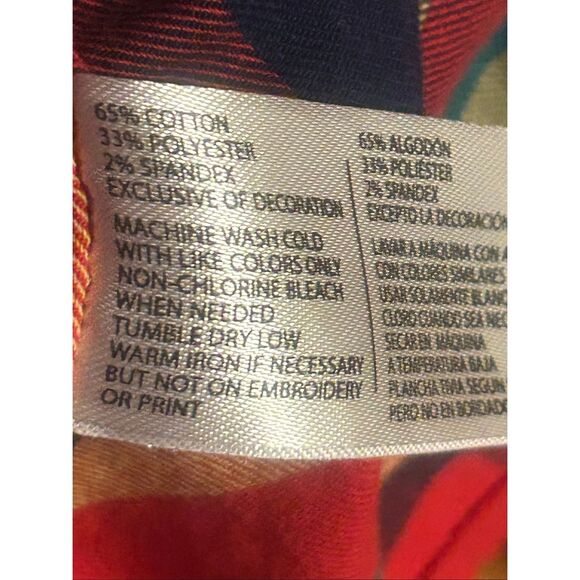 U.S. Polo Assn. Men’s Button Down Stretch Red Plaid Size Medium (5894) - Picture 5 of 6